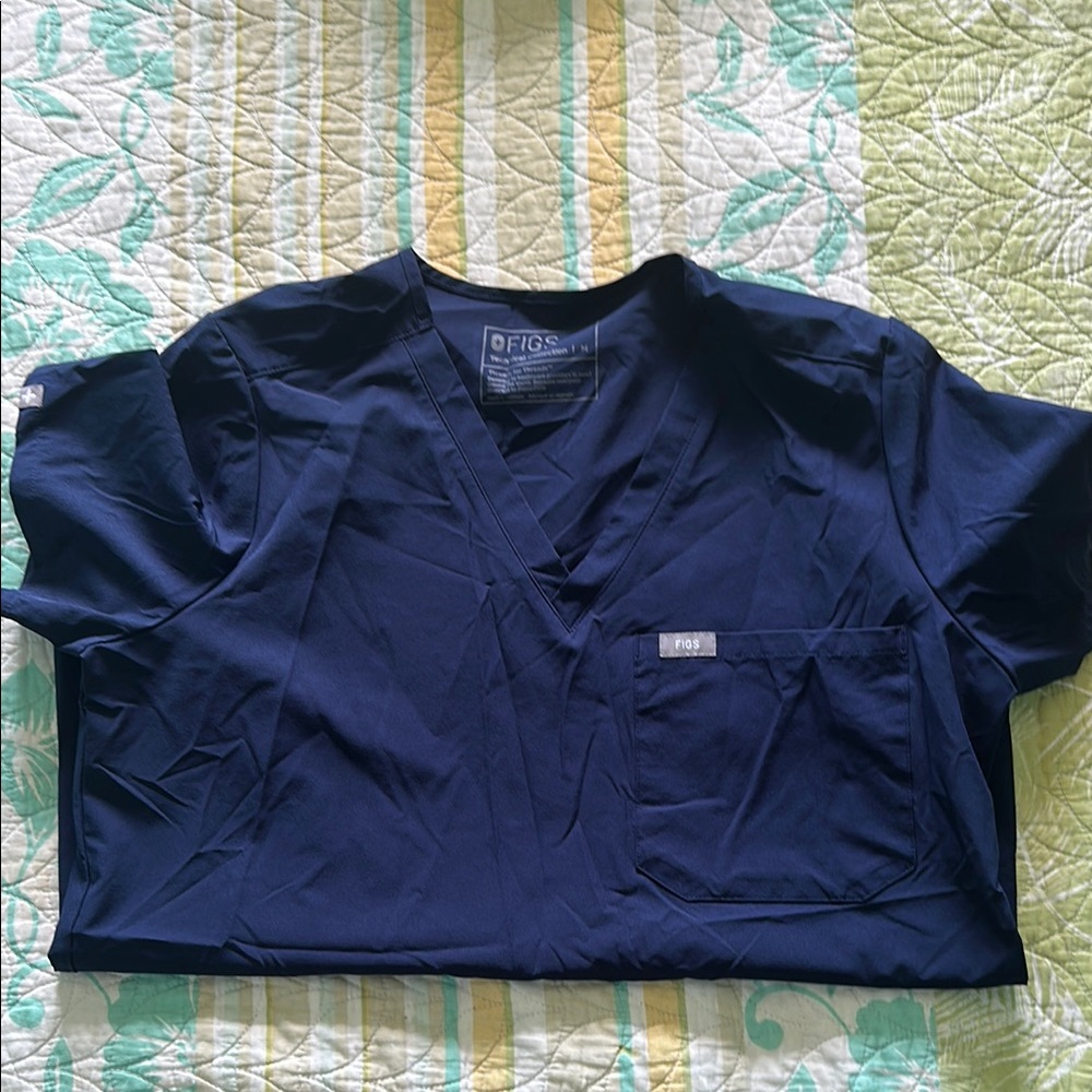 FIGS Navy V-Neck Medical Scrub Top